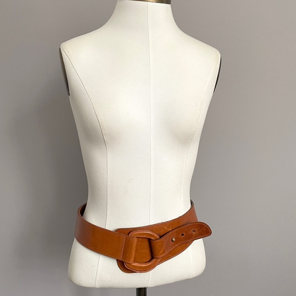 Vintage Banana Republic Brown Wide Hip Belt - Small 🏴󠁧󠁢󠁥󠁮󠁧󠁿 - Picture 7 of 9